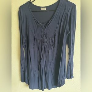 Maternity blue long sleeve top
